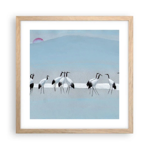 Poster in light oak frame - After a Hot Day - 40x40 cm