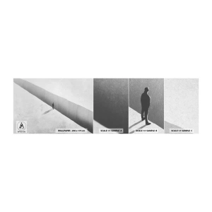 Photo Wallpaper Sample Self-Adhesive Deluxe Sticker - Clear Goal - Abyss, Minimalism, Man - 100x30 cm