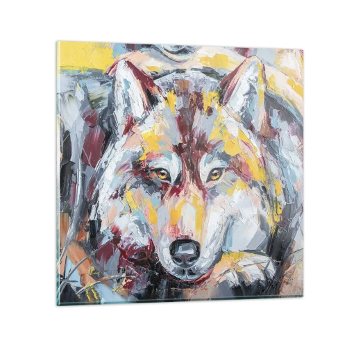 Glass picture - Wolf Eyes - 70x70 cm