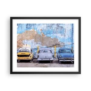 Poster in black frame - Meeting of Veterans - 50x40 cm