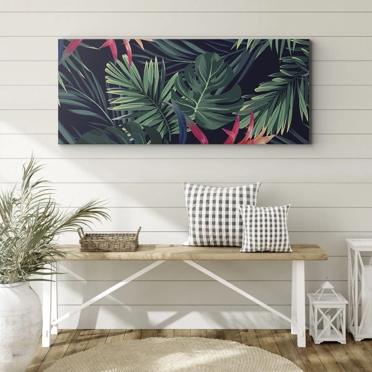 Canvas picture - Burn in Green - 100x40 cm