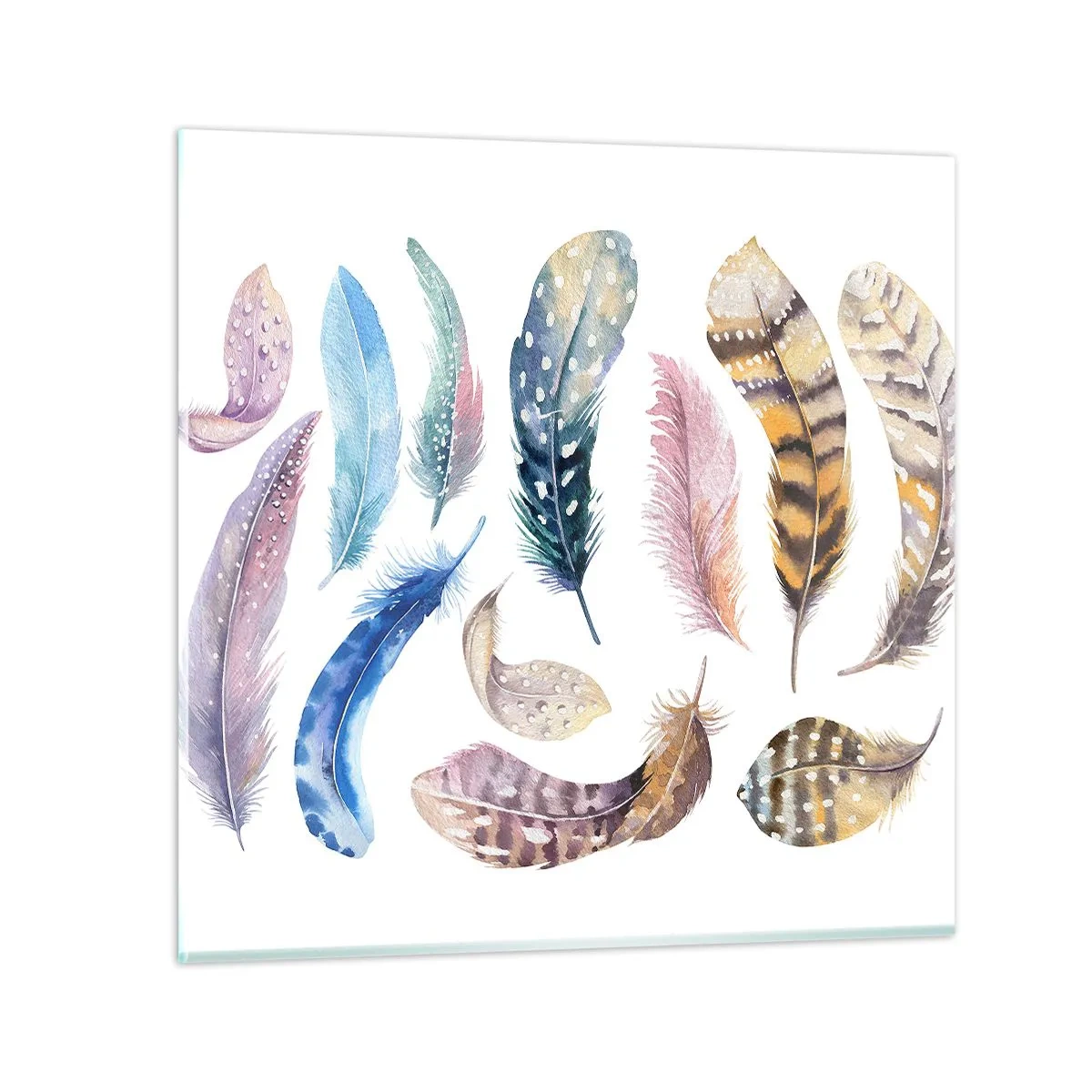 Glass picture - Light As a Feather - 70x70 cm