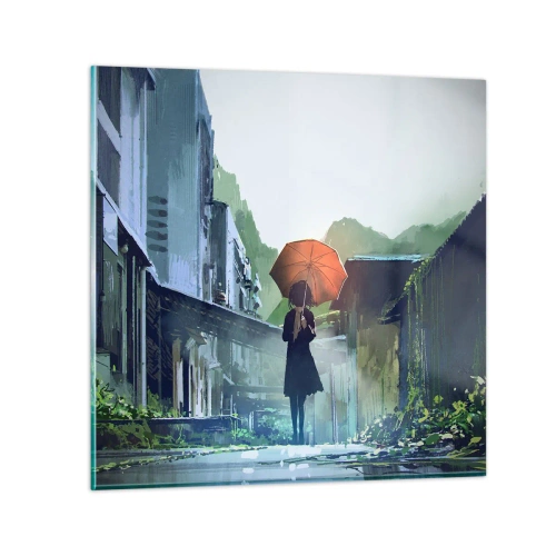 Glass picture - Refreshing Rain - 70x70 cm