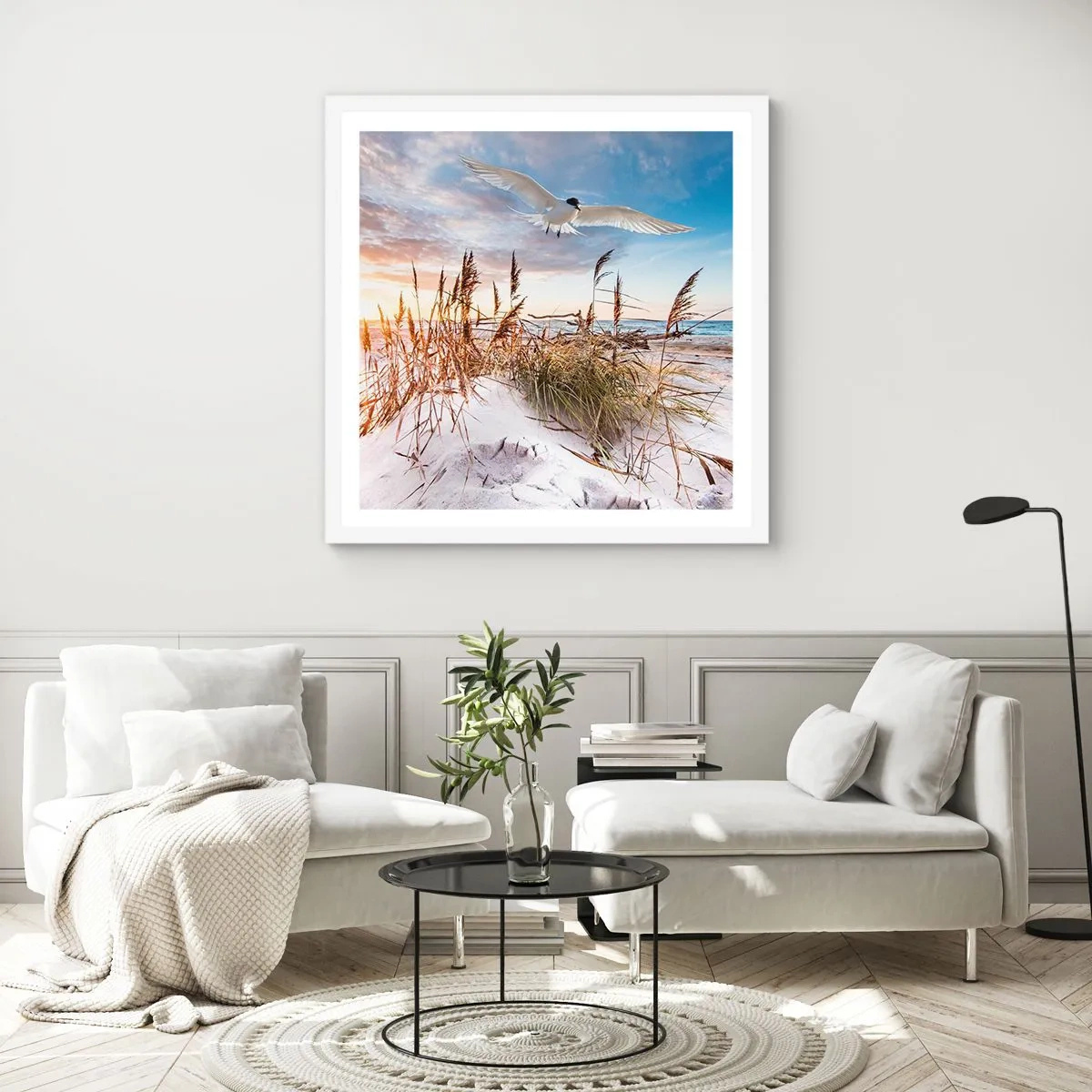 Poster in white frmae - Wind from the Sea - 60x60 cm
