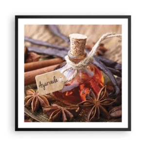 Poster in black frame - Unity of Body and Spirit - 60x60 cm