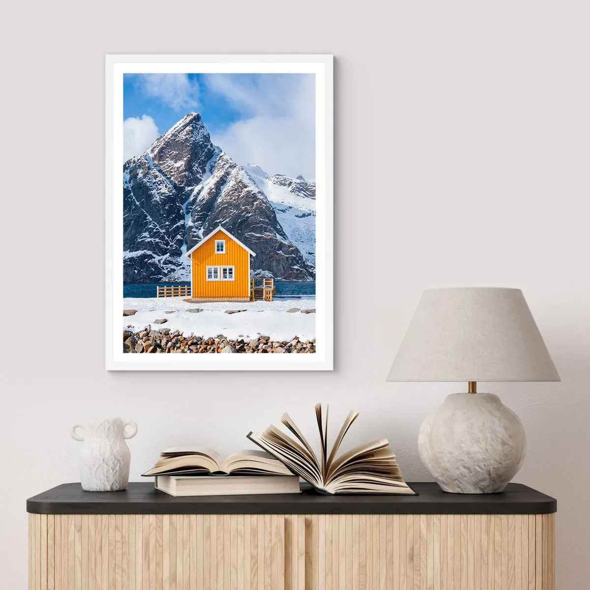 Poster in white frmae - Scandinavian Holiday - 61x91 cm