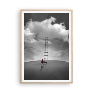 Poster in light oak frame - Everything Is Poissible - 70x100 cm