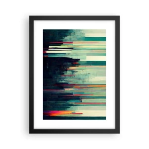 Poster in black frame - Futuristic City - 30x40 cm