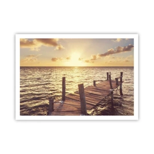Poster - Golden Land of Tranquility - 100x70 cm
