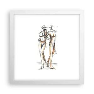 Poster in white frmae - Study of Grace - 30x30 cm