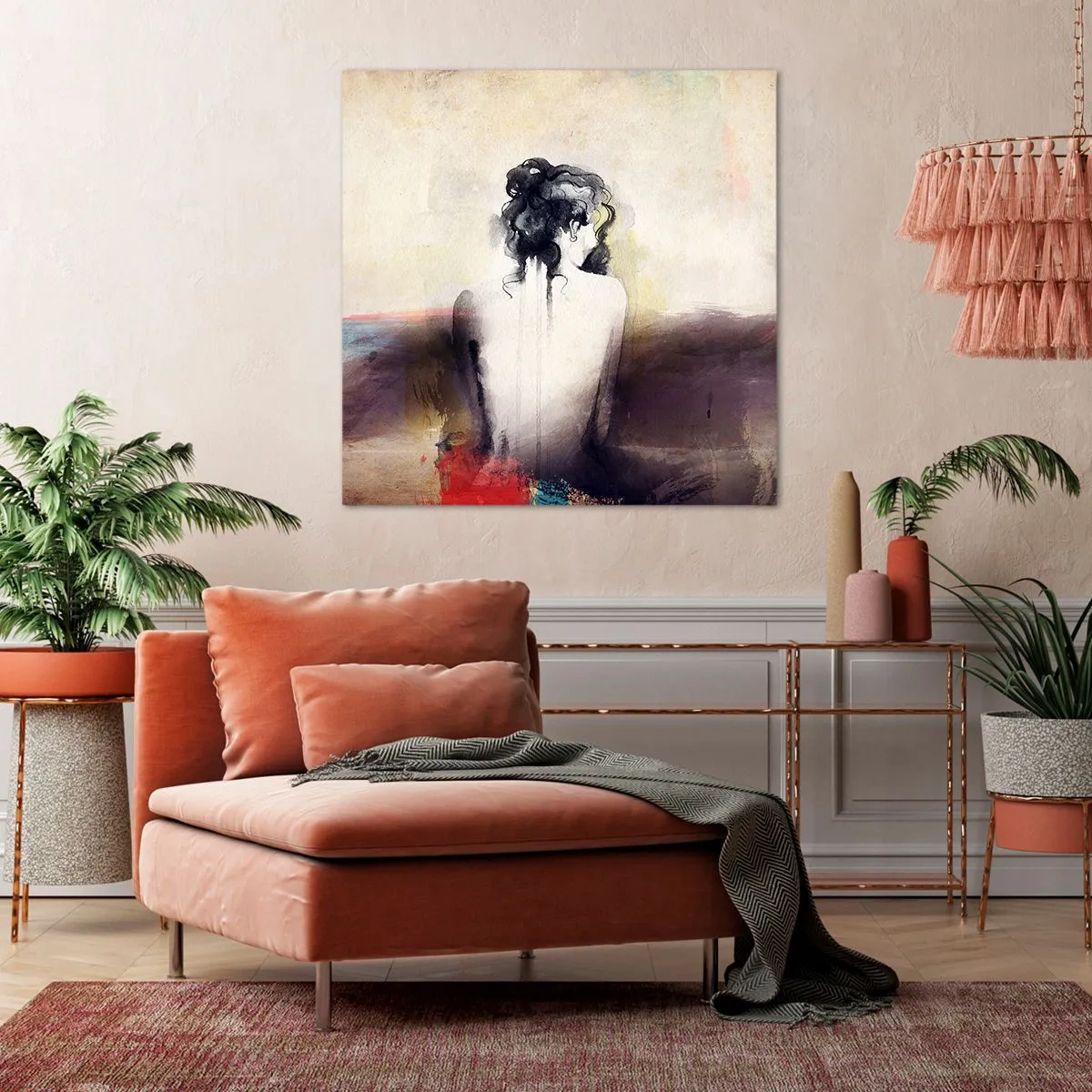 Canvas picture - Gentle Lines, Oval Shapes - 50x50 cm