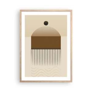 Poster in light oak frame - Different States - 50x70 cm