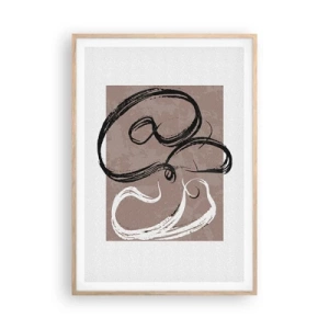 Poster in light oak frame - Composition -In Search of Completeness - 70x100 cm