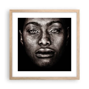 Poster in light oak frame - One Tear - 40x40 cm