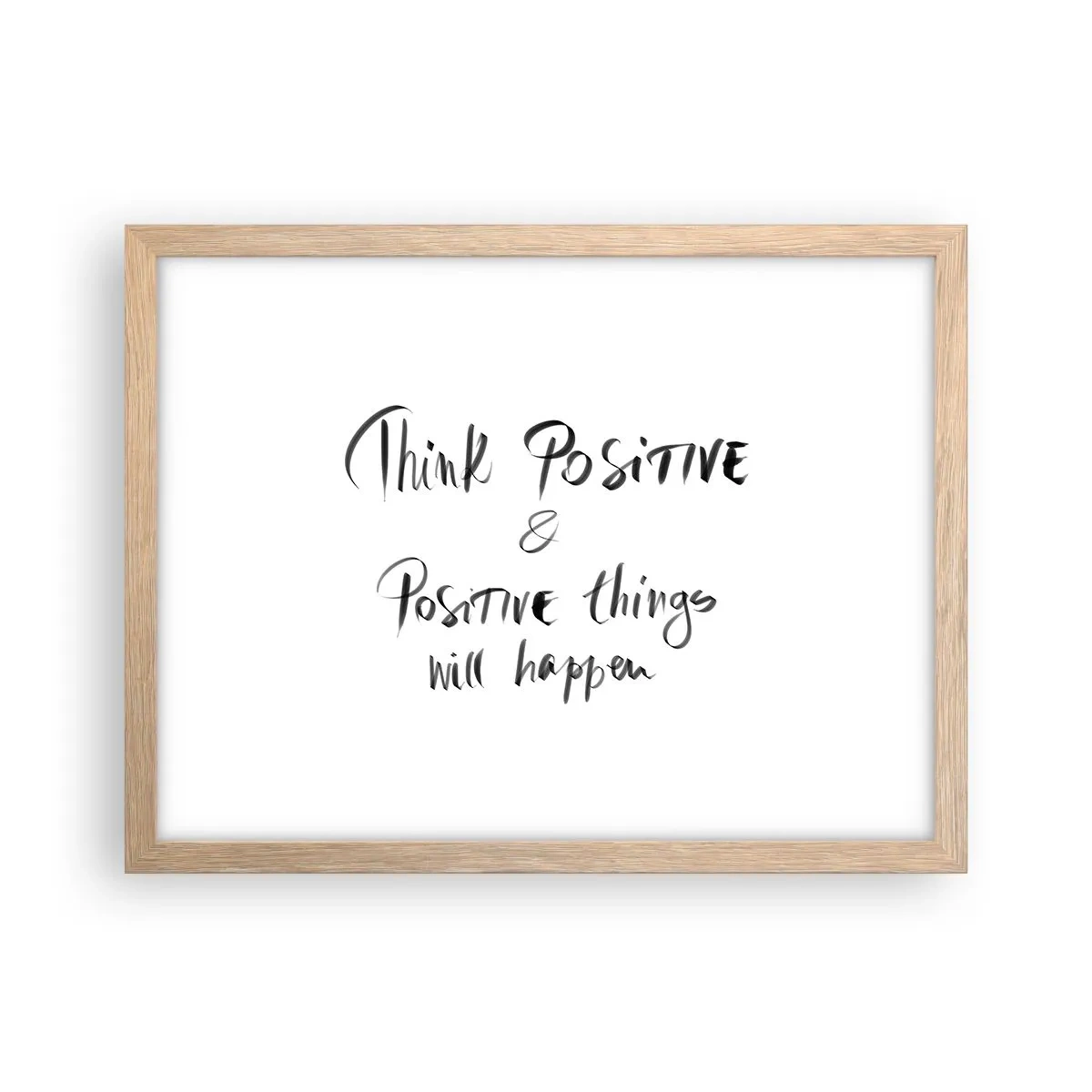 Poster in light oak frame - How to Live? - 40x30 cm