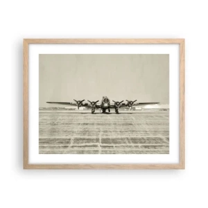 Poster in light oak frame - Ready as Always - 50x40 cm