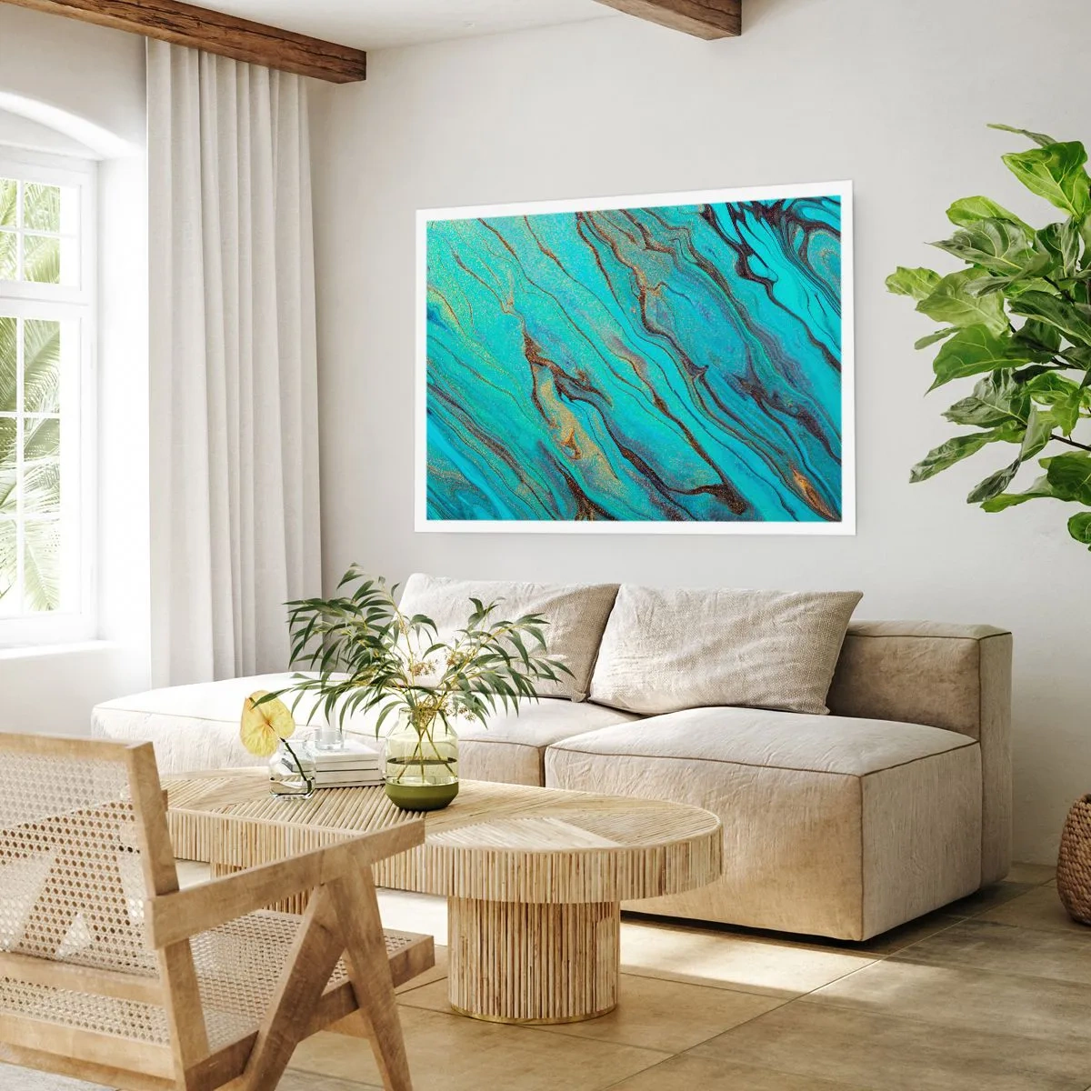 Poster - Turquoise Tide - 91x61 cm