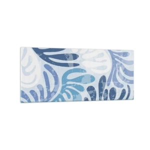 Glass picture - Blue Ferns - 120x50 cm