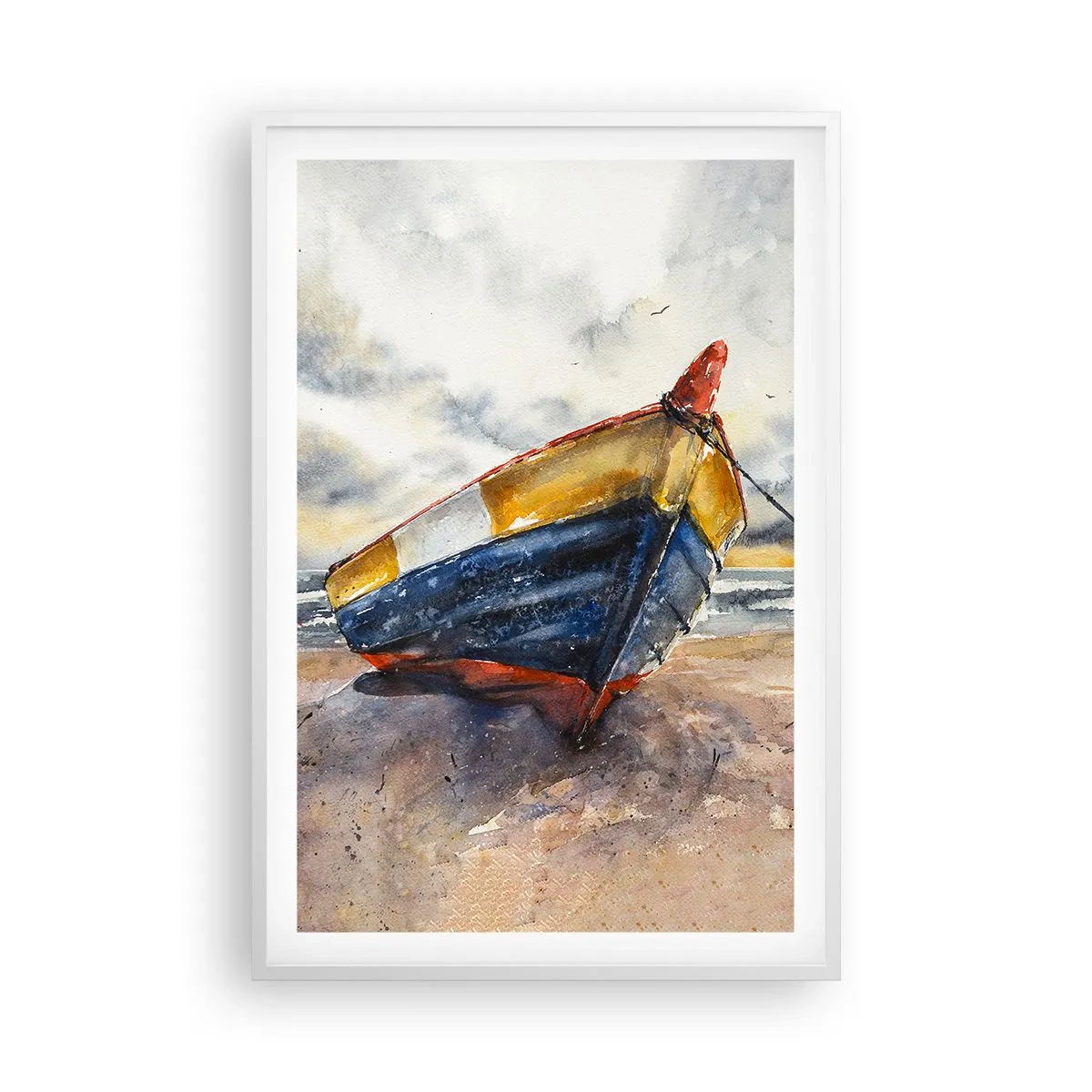 Poster in white frmae - Rest On the Shore - 61x91 cm