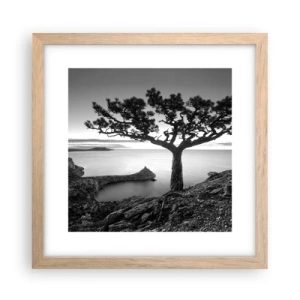 Poster in light oak frame - Quiet All Around - 30x30 cm