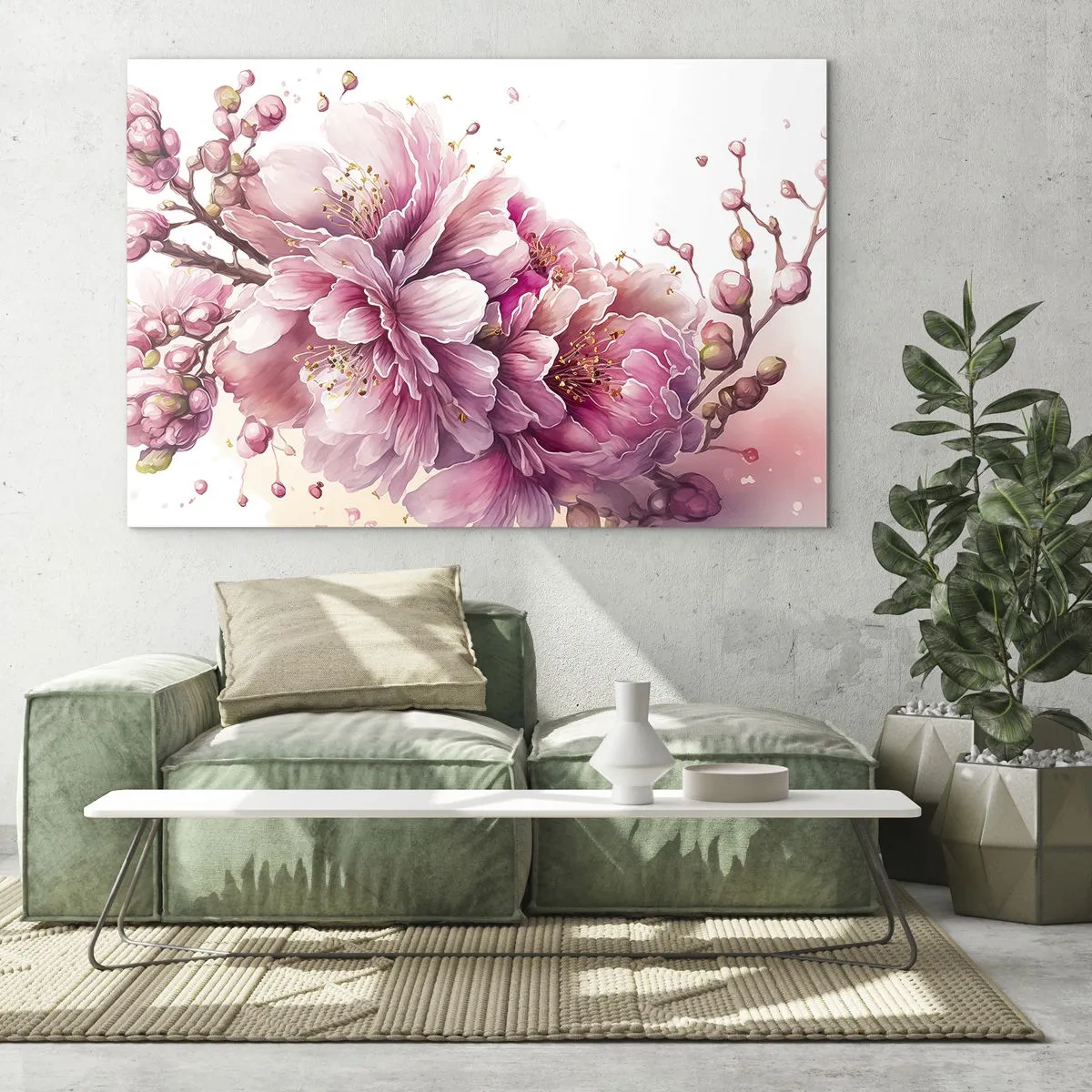 Glass picture - Land of Cherry Blossoms - 120x80 cm