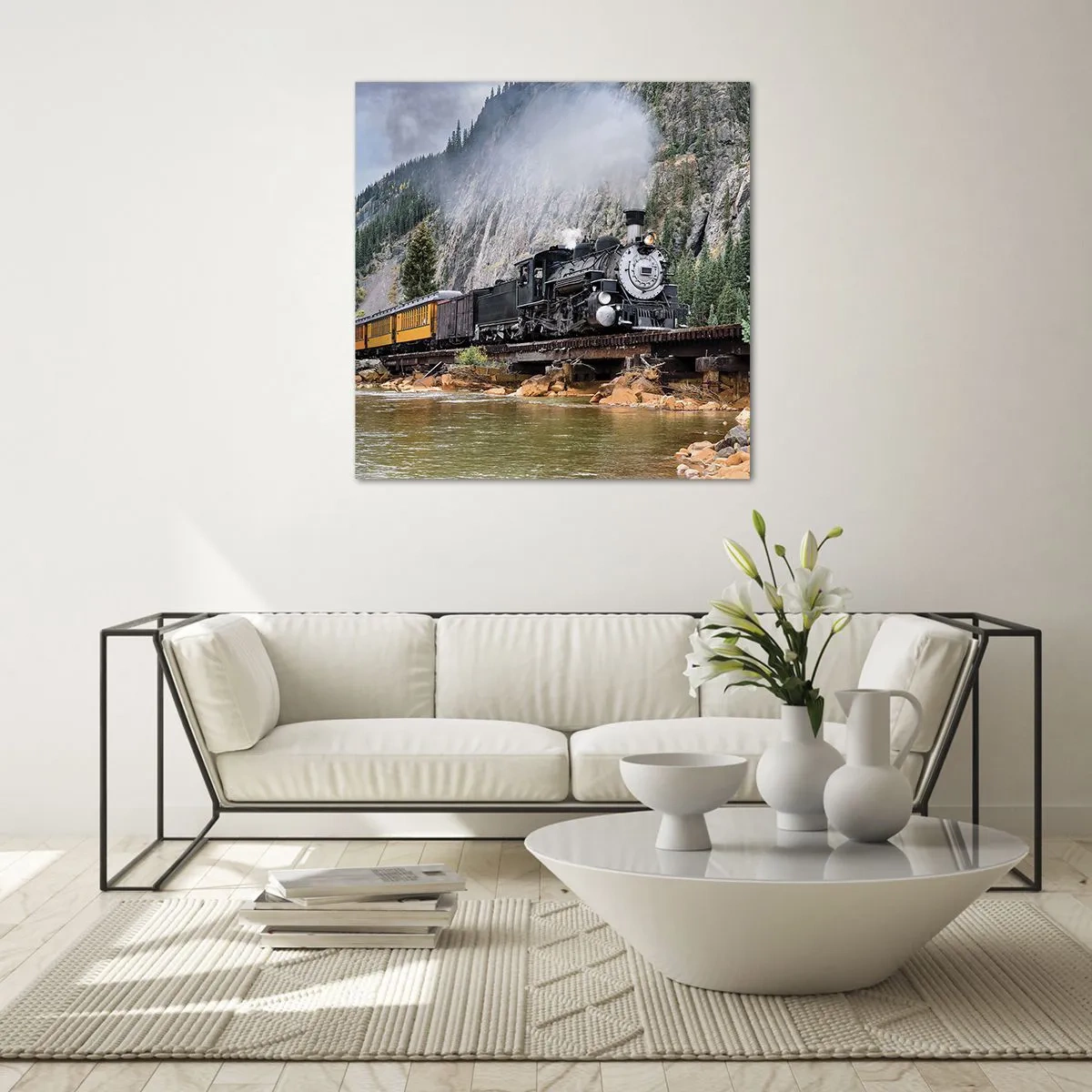 Glass picture - Where Are You off to? - 40x40 cm