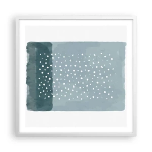Poster in white frmae - Grown on the Blue - 60x60 cm