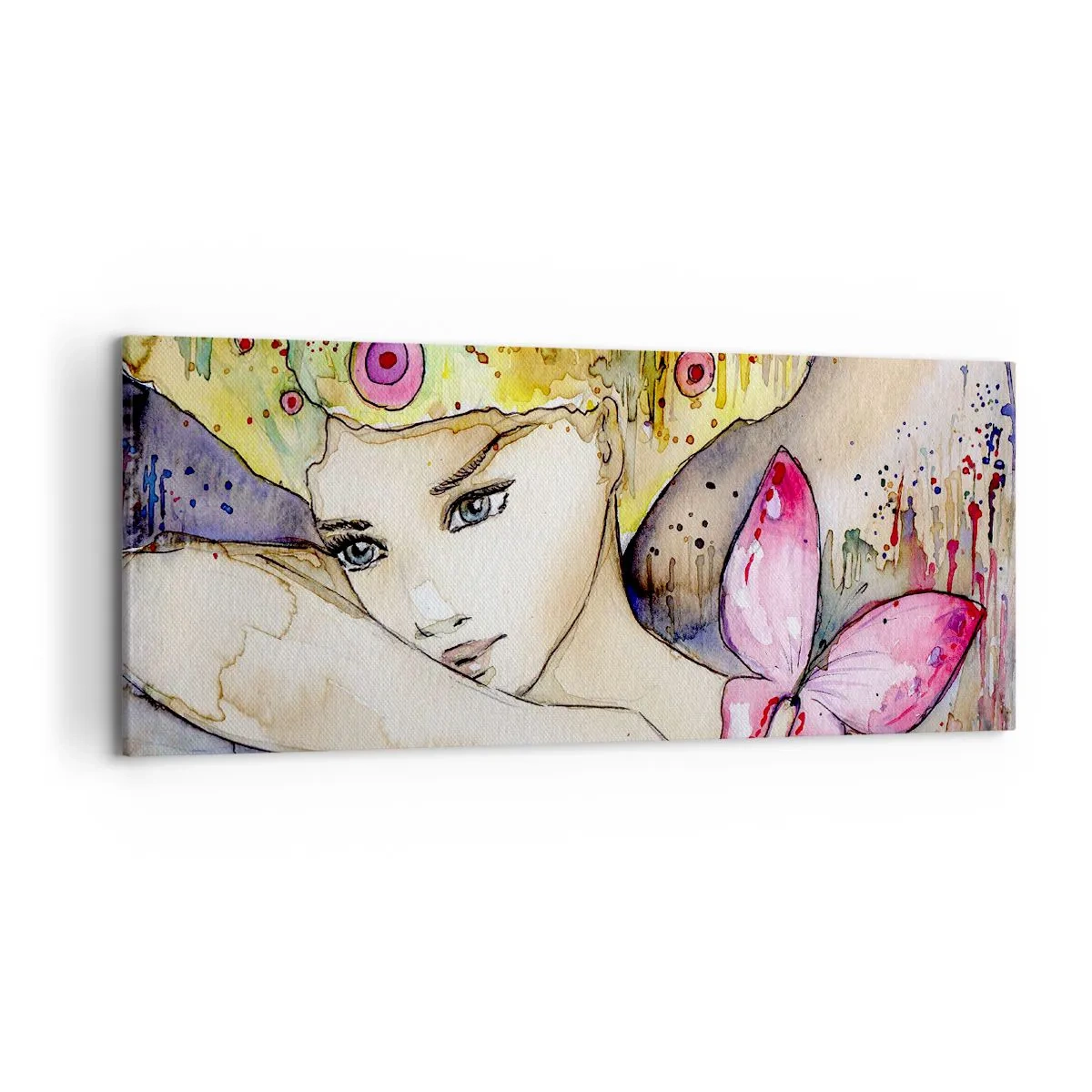 Canvas picture - Butterfly Princess - 120x50 cm