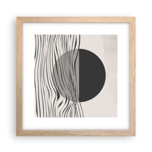 Poster in light oak frame - Half Composition - 30x30 cm