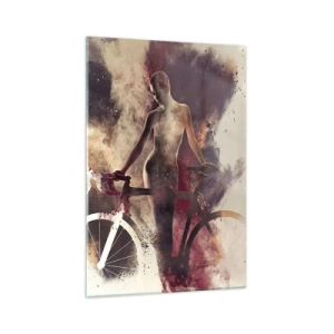 Glass picture - Marble Sculpted Biker's Soul - 70x100 cm