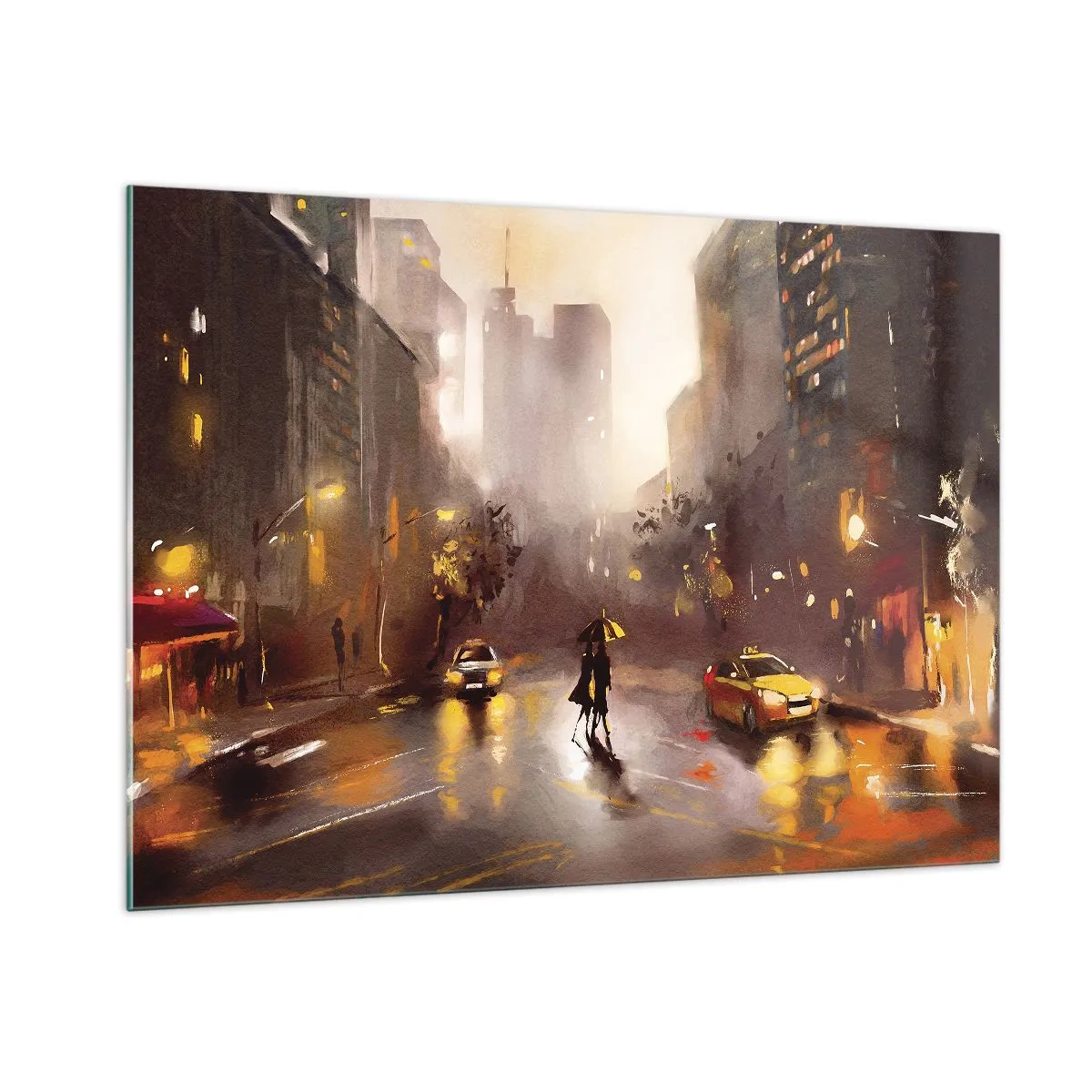 Glass picture - In New York Lights - 100x70 cm