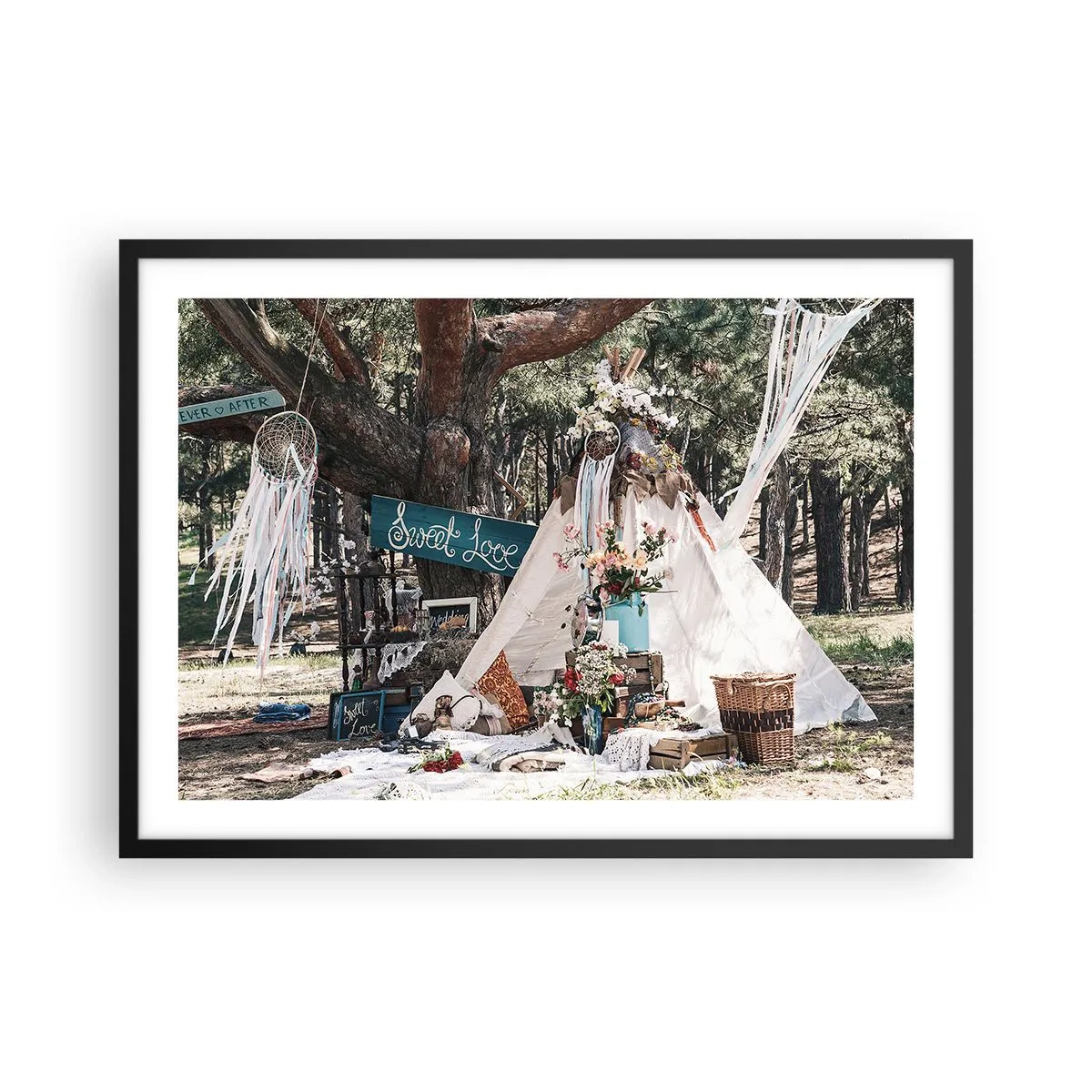 Poster in black frame - Make Love… - 70x50 cm