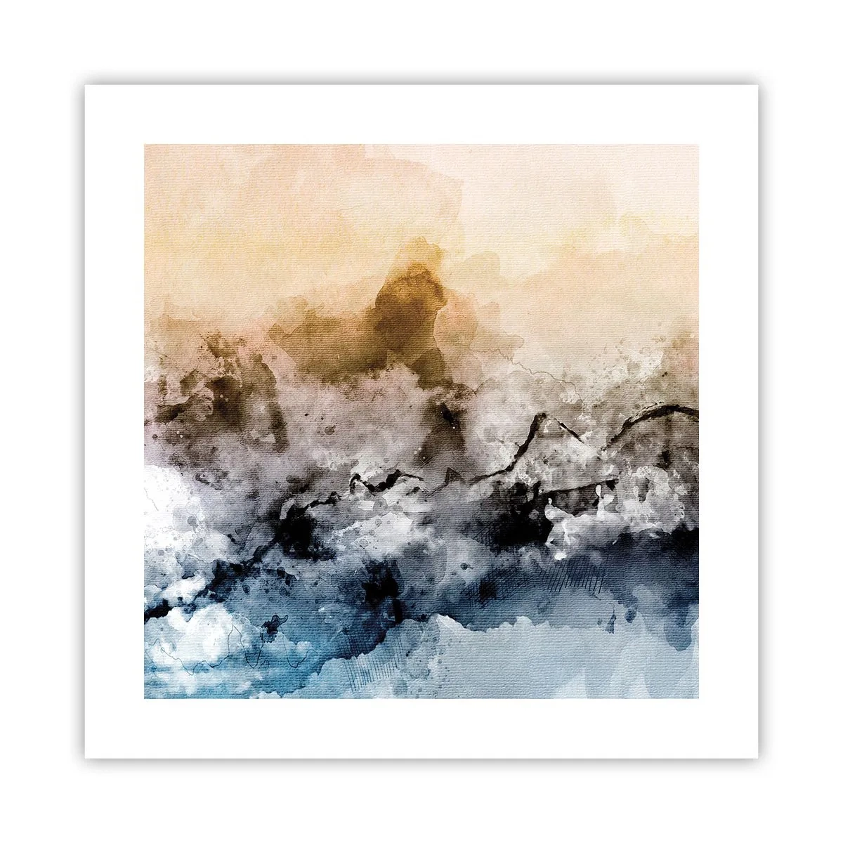 Poster - Drowned in Fog - 40x40 cm