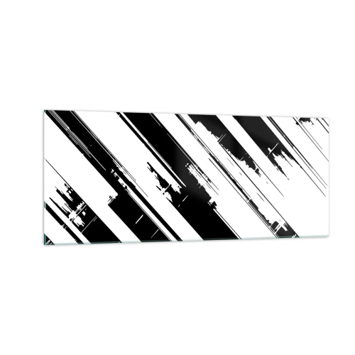 Glass picture - Intensive and Dynamic Composition - 100x40 cm