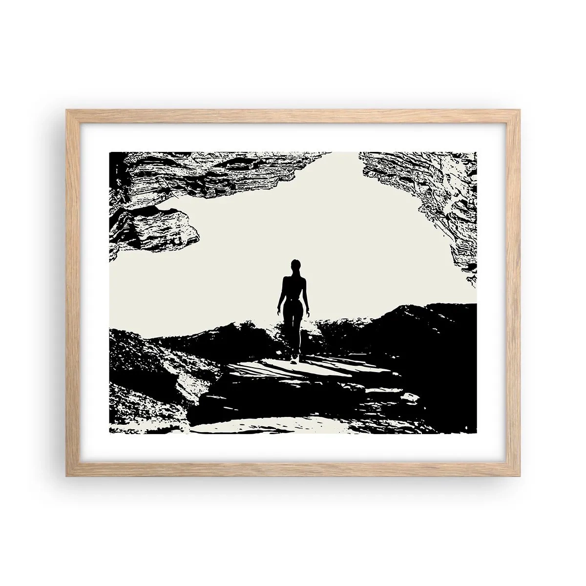 Poster in light oak frame - New Look - 50x40 cm