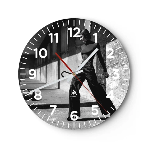 Wall clock - Clock on glass - City Chic - 30x30 cm