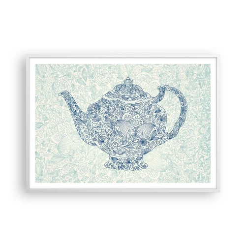 Poster in white frmae - Charm of Tea - 100x70 cm