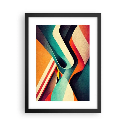 Poster in black frame - Intense Composition - 30x40 cm