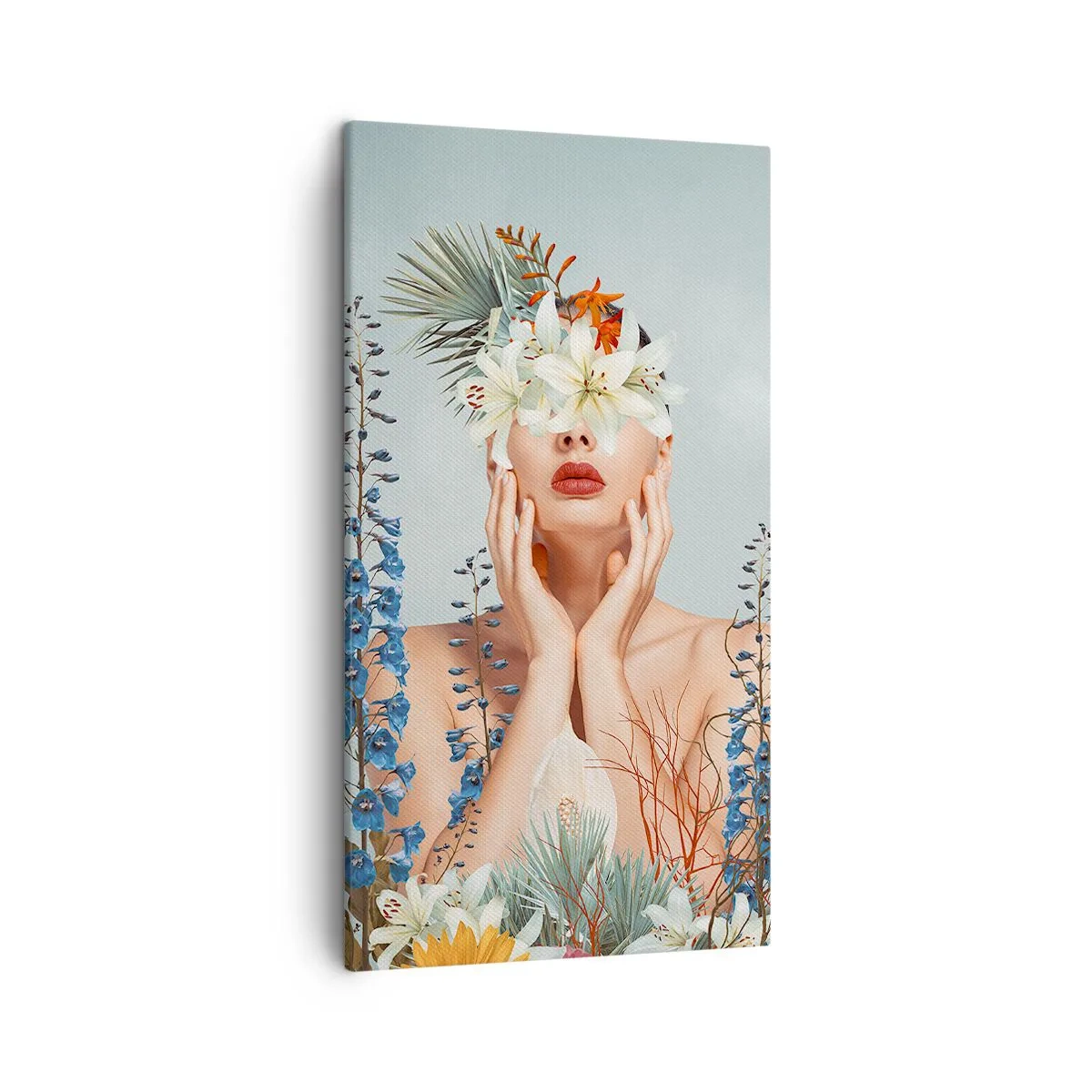 Canvas picture - Woman – Flower - 45x80 cm