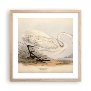 Poster in light oak frame - Lady on the Marsh - 40x40 cm