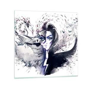 Glass picture - Demonic and Beautiful - 30x30 cm