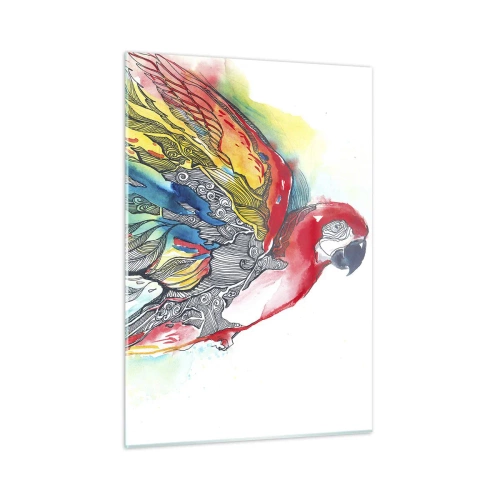 Glass picture - Live Colourfully - 50x70 cm