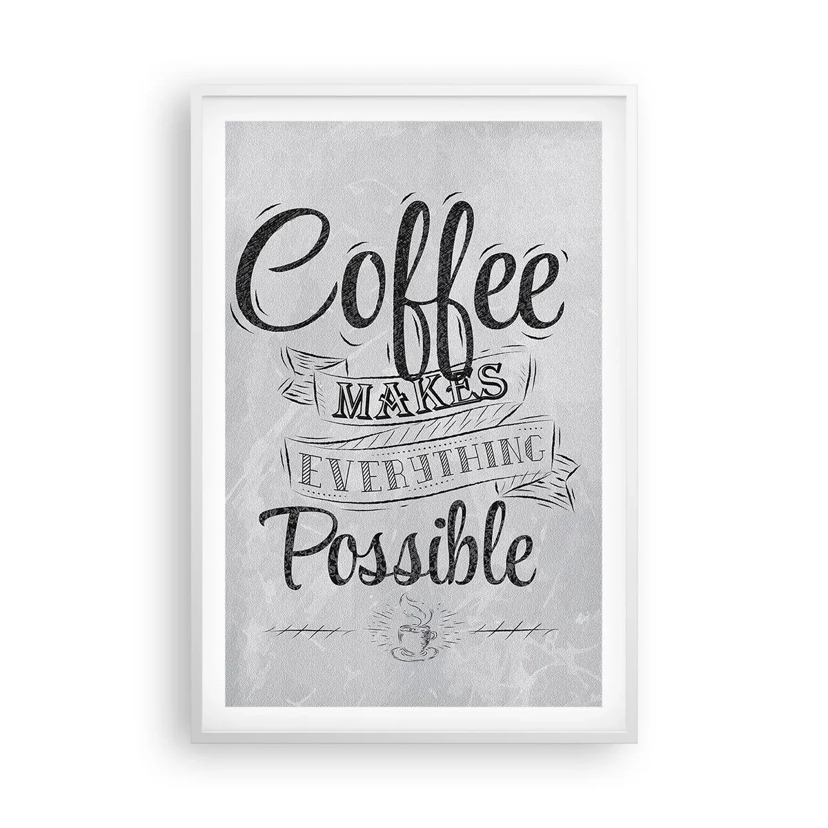 Poster in white frmae - How Not to Love Coffee - 61x91 cm