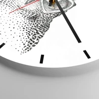 Clock face with lines
