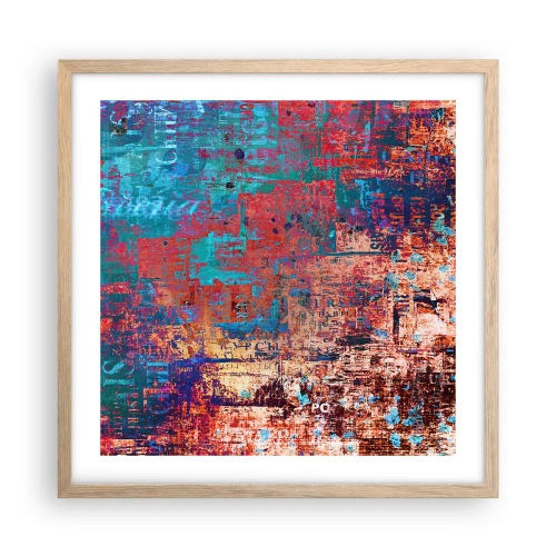 Poster in light oak frame - Memory and Oblivion - 50x50 cm