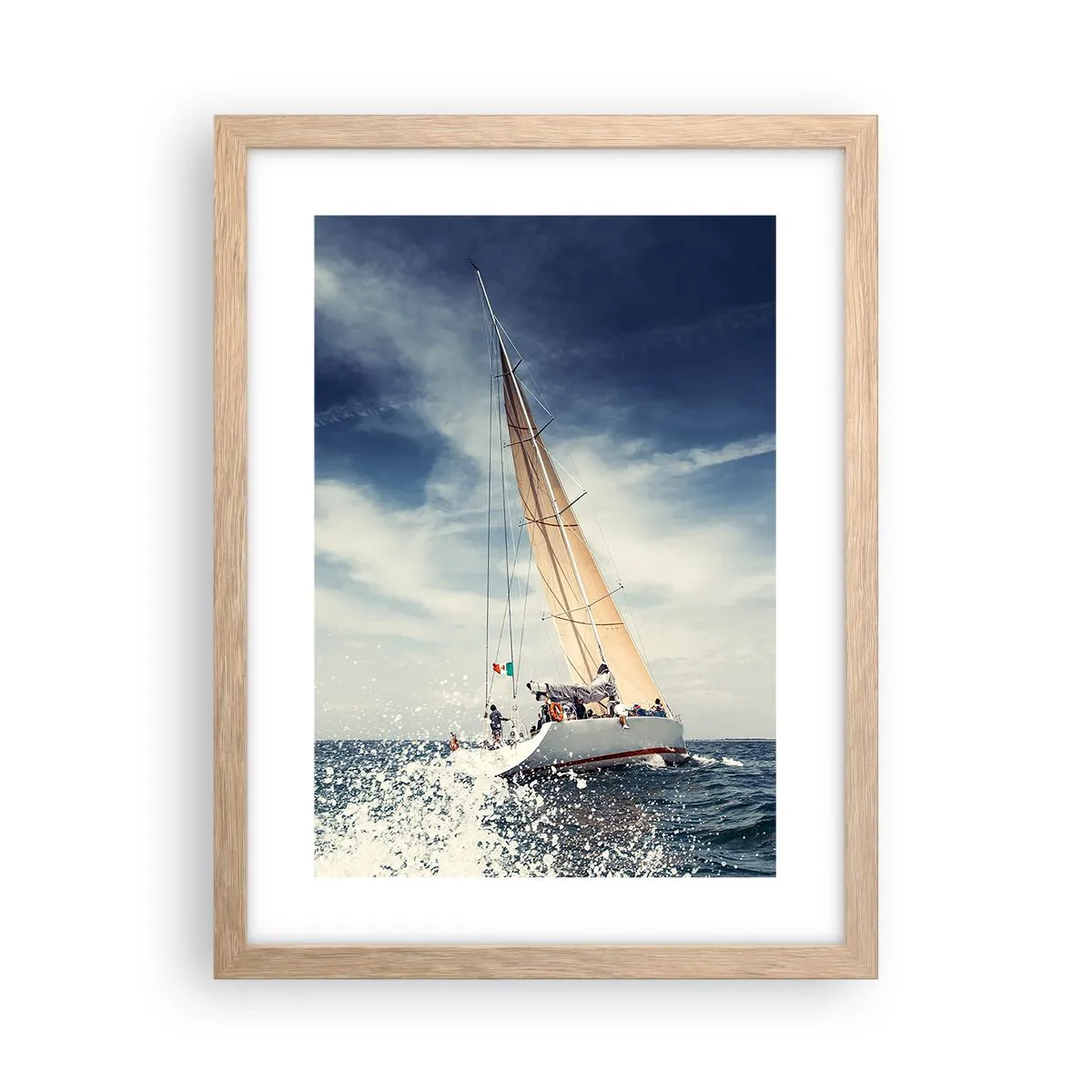 Poster in light oak frame - They Won't Catch Us - 30x40 cm