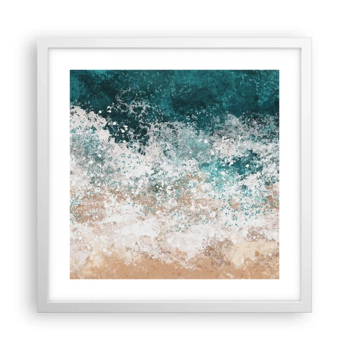 Poster in white frmae - Sea Tales - 40x40 cm