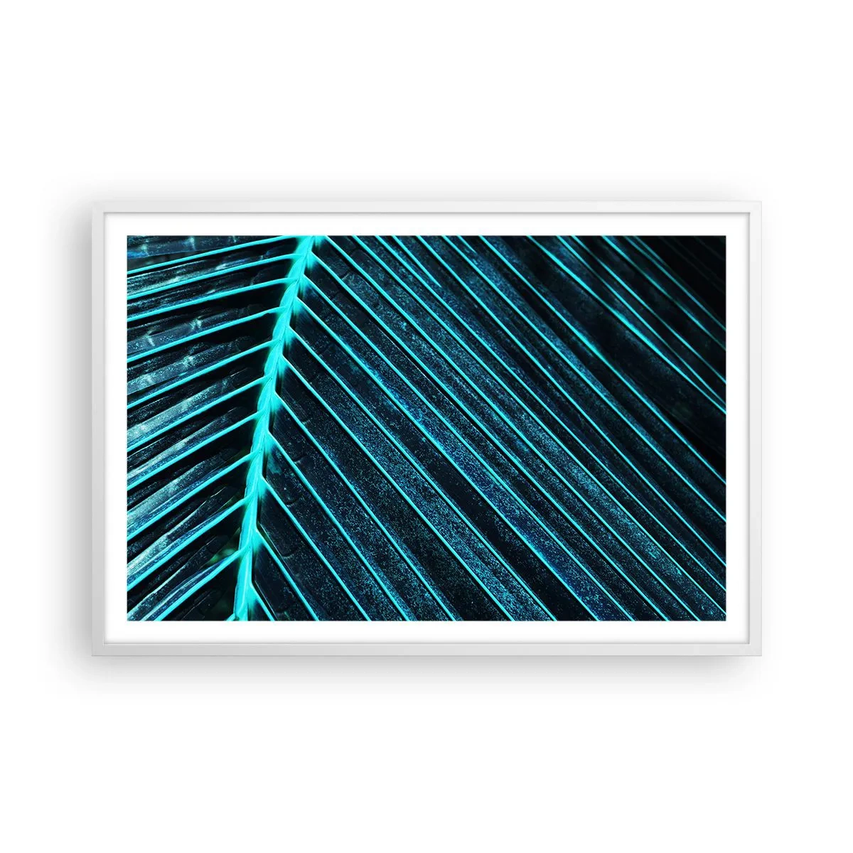 Poster in white frmae - Texture of Green - 91x61 cm
