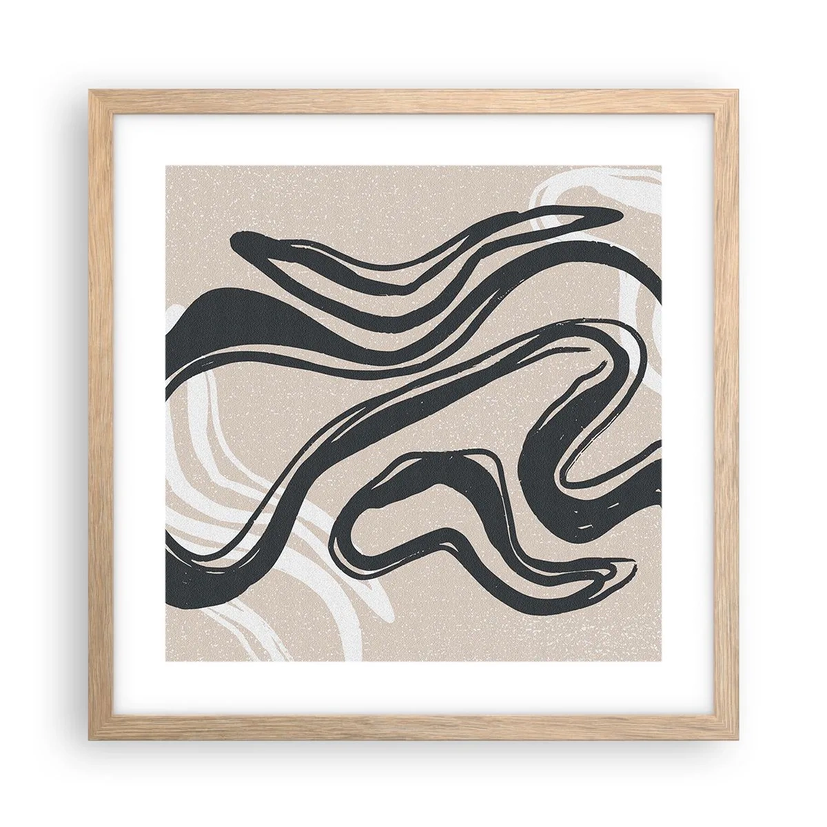 Poster in light oak frame - Multiplied Expression - 40x40 cm