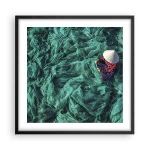 Poster in black frame - In the Sea of Nets - 50x50 cm